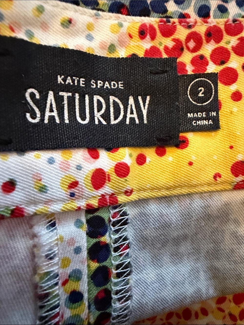 Kate Spade NWOT Saturday Floral Pixel Print Slim Stretch Twill Chinos Size 2 - Picture 8 of 9